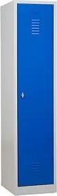 Gürkan Spind lichtgrau, enzianblau 104956, 1 Schließfach 40,0 x 50,0 x 180,0 cm