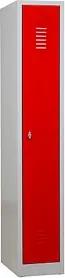 Gürkan Spind lichtgrau, feuerrot 104758, 1 Schließfach 30,0 x 50,0 x 180,0 cm