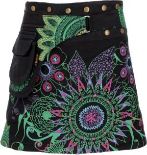 Guru-Shop Minirock Wickelrock, kurzer Goa Rock, Cacheur, Minirock.. alternative Bekleidung