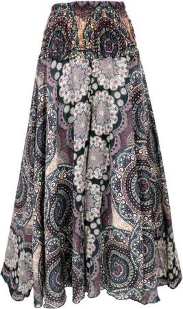 Guru-Shop Relaxhose Palazzohose, weite Boho Sommerhose, Hosenrock,.. alternative Bekleidung