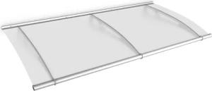 Gutta Typ L Pultvordach Edelstahl, 190 x 95 cm, satiniert weiß