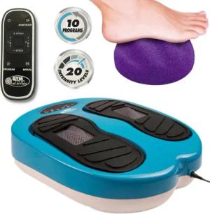 Gymform® Shiatsu-Fußmassagegerät Leg Action Platinum + Foot Pumice, Fußpflege Spar Set, Geschenkset mit Hornhautentferner, Durchblutungsstörungen bekämpfen, Wellness für die Füße & Beine