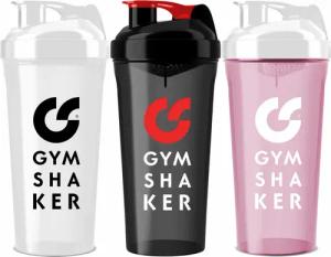GYMSHAKER Protein Shaker 3er Pack Trinkflasche für Bodybuilding, Gym Equipment & Muskelaufbau, (Spar-Set, 3-tlg., Premium Protein Shaker), Auslaufsicher, Spülmaschinengeeignet, BPA-frei