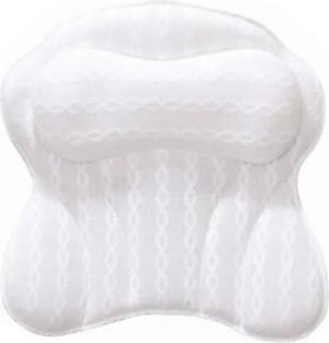 HAC24 Badewannenkissen Komfort Badewannen Kissen Groß Kopfkissen, 1-tlg., 43 x 43 cm mit Kopfstütze und Saugnäpfe inkl. Waschbeutel