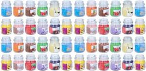 HAC24 Duftkerze Aromakerze Raumduft Duft Kerze (48-tlg), im Glas mit Deckel In 12 Verschiedenen Düften