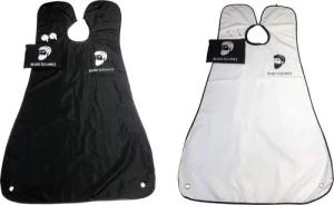 HAC24 Umhängeschürze Bartschürze Bart Auffangtuch Rasierschürze Schürze, (2-tlg), mit Saugnäpfe Weiß und Schwarz