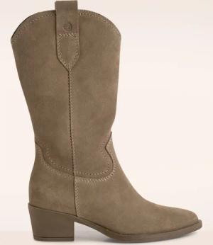 Hailey Wildleder-Westernstiefel in Tabakbraun
