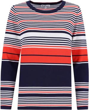 Hajo Rundhalspullover Pullover 1/1 Arm Ringel