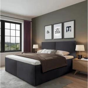 Halmon Schlafkomfort Betten Polsterbett Milano (Mit Bettkasten, erhältlich in 6 Größen und 8 attraktiven Farben mit oder ohne Matratze), Seitenhöhe 32cm, inkl. Lattenrost bei Ausführung mit Matratze