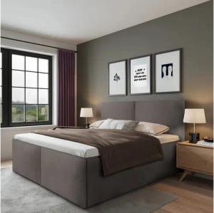 Halmon Schlafkomfort Betten Polsterbett Milano (Mit Bettkasten, erhältlich in 6 Größen und 8 attraktiven Farben mit oder ohne Matratze), Seitenhöhe 32cm, inkl. Lattenrost bei Ausführung mit Matratze
