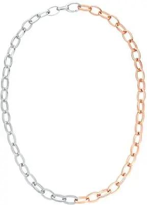 Halskette für Damen aus Sterlingsilber, bicolor