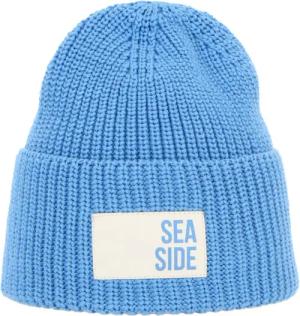 halsüberkopf Accessoires Strickmütze Mütze Maritim mit breitem Umschlag und Badge mit Bio-Baumwolle