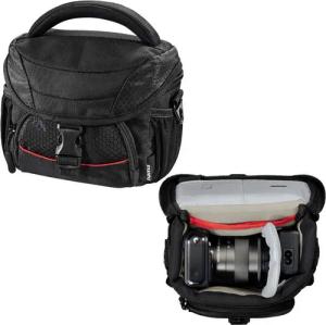 Hama Kameratasche Kamera-Tasche Pittsburgh 100 Foto-Tasche Universal (Set), Case Schultergurt Tragegriff Zubehör-Fächer Systemkamera Digitalkamera