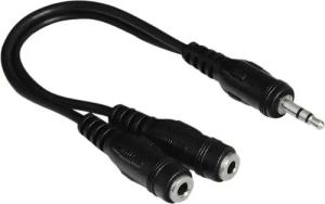 Hama Klinke-Adapter PC Y Splitter Audio-Kabel, 3,5-mm-Klinke, 3,5mm Klinke (20 cm), 3,5mm Klinke-Stecker zu 2x 3,5mm Klinken-Kupplung Adapter