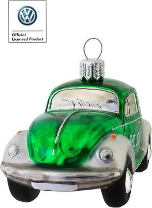 Hamburger Weihnachtskontor Christbaumschmuck VW Käfer Polizei, Dekohänger - mundgeblasen - handdekoriert