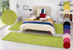 HANSE Home Bettumrandung Fancy, Höhe 7 mm, (3-tlg), Unifarben, Bettvorleger, 3-teiliges Läufer-Set fürs Schlafzimmer