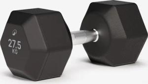 Hantel Hex Dumbbell Crosstraining Krafttraining 27,5 kg - schwarz