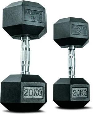 Hantel Hexagon Set – 2 x 20 kg – Dumbbell Set - Kurzhantel Set