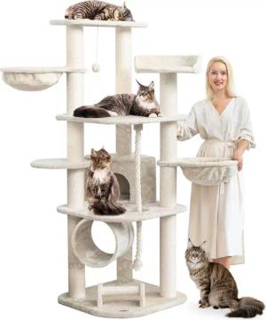 Happypet Kratzbaum PARKER, Gesamthöhe ca. 171 cm, Haus: 30 x 32 x 32 cm