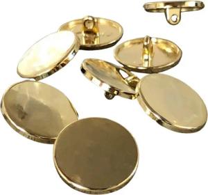 Hartmann-Knöpfe Knopf 1 Set (10 Knöpfe) gold glänzende flach Metallknöpfe