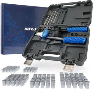 HASKYY Blindnietzange Profi Nietzangen Set I Nietmutternzange ink.150 Nietmuttern aus Stahl