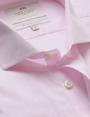 Hawes & Curtis Slim Fit Rosafarbenes End on End Businesshemd Size: 40,5cm Kragen, 91cm Ärmel