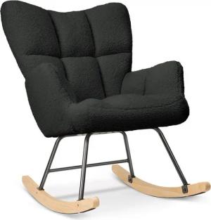 HawthyHome Schaukelstuhl gepolstert Relaxsessel für Wohnzimmer Schlafzimmer Balkon