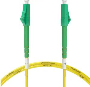 HB-DIGITAL Glasfaserkabel Netzwerkkabel 20m Simplex LC/APC-LC/APC, G.657.A2 Glasfaserkabel, (2000 cm), LSZH-Mantel - halogenfrei & flammwidrig