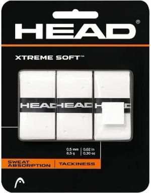 Head Griffband Overgrip Xtreme Soft 0.5mm (Allound/glatt/gelocht/griffig) weiss 3er