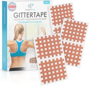 Health Press Kinesiologie-Tape Gittertape Cross Tape hautfreundliche Gitterpflaster (40-St) hohe Klebekraft, lange Haftdauer