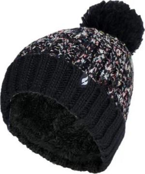 Heat Holders Bommelmütze Damenmütze EIDDA texturiert mit PomPom Bommel weinrot - Mütze