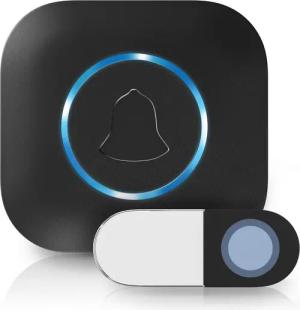 Heidemann Türklingel-Set Heidemann Funkgong-Set Blackline, 1 Empfänger, 36 Klingeltöne, (2-tlg), LED-Signal, verschiedene Lautstärkestufen, 36 Melodien