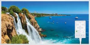 Heidenfeld Infrarotheizung HF-HP105 Wasserfall 1 Elektroheizung mit Thermostat, 300 - 1000 W, Infrarotheizung, Infrarot Wand Bild, Heizkörper, Infrarot Heizung