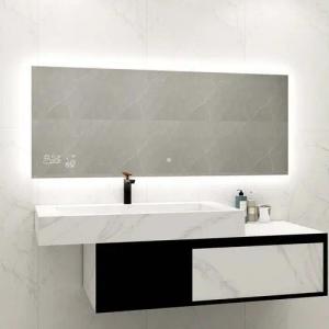 Heidenfeld Infrarotheizung Spiegelheizung HF-HS200 inkl. Touchdisplay 10 Jahre Garantie, Spiegel - Rahmenbeleuchtung - Anti-Beschlag - bis 500 Watt - WIFI