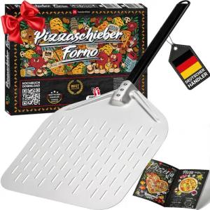 Heidenfeld Pizzaschieber Alu Pizzawender Catania - Forno, Pizza Ofen Back Zubehör - Pizzaschaufel