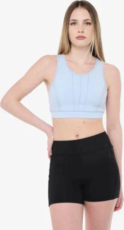 hellblaues Fitness-Tanktop aus Synthetik für Damen