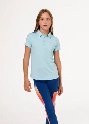 Hellblaues Golfpoloshirt für Mädchen