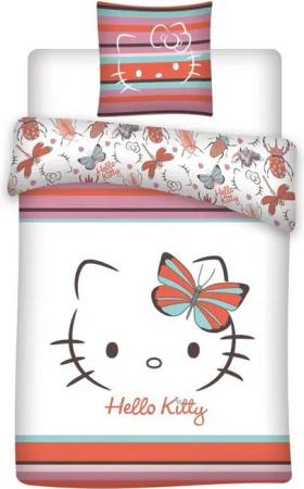 Hello Kitty Bettwäsche Hello Kitty Mädchen Kinder Bettwäsche 2tlg. Set, 2 teilig, Bettbezug: 135–140 x 200 cm Kissenbezug: 65 x 65 cm