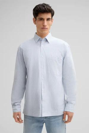 Hemd Charlie, hellblau gestreift