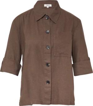 Hemdbluse aus Leinenmix