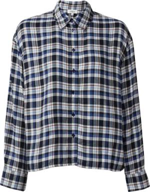 Hemdbluse im Relaxed Fit mit Raffung am Rücken