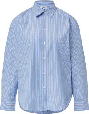 Hemdbluse im Relaxed Fit mit Streifen und Schmucksteinen