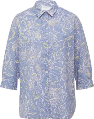 Hemdbluse mit All-over-Print und weitem 3/4-Arm