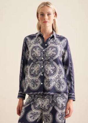 Hemdbluse Tuchprint