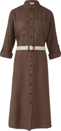 Hemdblusenkleid im Relaxed Fit mit geflochtenem Gürtel