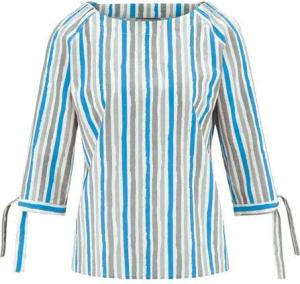 HempAge Damen gestreifte Halbarmbluse Hanf/Biobaumwolle