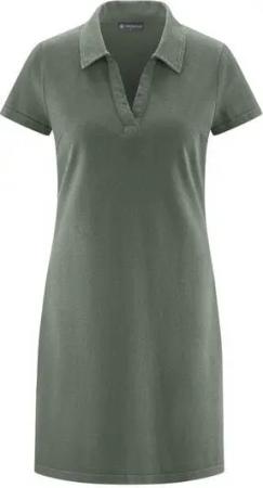 HempAge Kurzarmkleid mit Polokragen Hanf/Biobaumwolle