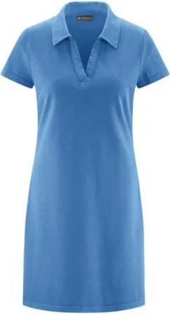HempAge Kurzarmkleid mit Polokragen Hanf/Biobaumwolle