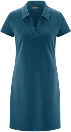 HempAge Kurzarmkleid mit Polokragen Hanf/Biobaumwolle