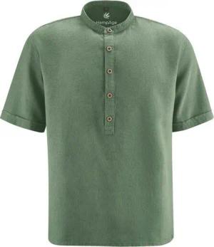 HempAge Stehkragen Schlupfhemd Hanf/Biobaumwolle